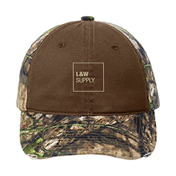 PORT AUTHORITY CAMO CAP WITH CONTRAST FRONT PANEL